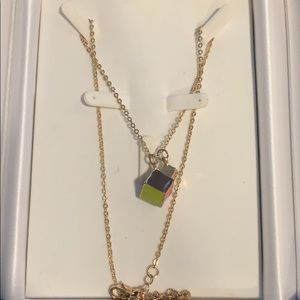 Cube charm necklace
